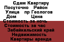 Сдам Квартиру Посуточно › Район ­ 4 › Улица ­ пр.Геологов › Дом ­ 476 › Цена ­ 900 › Стоимость за ночь ­ 900 › Стоимость за час ­ 200 - Забайкальский край Недвижимость » Квартиры аренда посуточно   . Забайкальский край